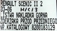 фото thumb №10, Накладка бампера передній scenic ii 8200183129