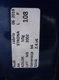 фото thumb №8, Бампер переднее перед lz5g audi a4 b6 cabrio 02