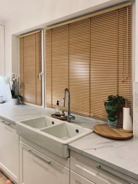 Żaluzje Drewniane na wymiar CLICKY Flip 25mm 60x180cm