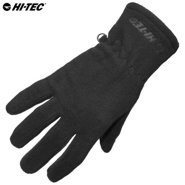 МУЖСКИЕ ЗИМНИЕ ФЛИСОВЫЕ ПЕРЧАТКИ HI-TEC SALMO POLAR ПЕРЧАТКИ ЧЕРНЫЕ L/XL