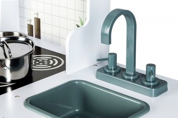 Большая деревянная детская кухня с аксессуарами ECOTOYS.