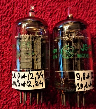 2 x GE USA 5963 ~ Ecc82 12au7 Gain104% 1964r