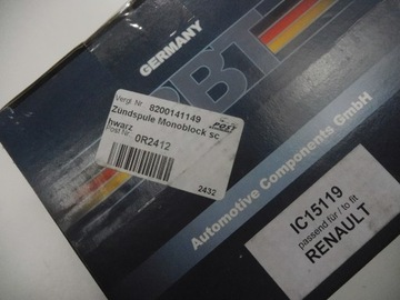 фото thumb №9, Котушка запалювання bbt renault clio i 8200141149 ic15119