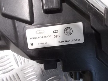 ГАЛОГЕННЫЙ СВЕТОДИОД SKODA RAPID 5J 12-17 5JA941700B ОРИГИНАЛ ПРАВЫЙ