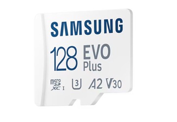 Карта microSD Samsung EVO Plus 128 ГБ, 130 МБ/с.