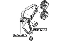 фото thumb №2, Febest 2488-meg ролик направляющая / направляющая, ремень распределительного вала