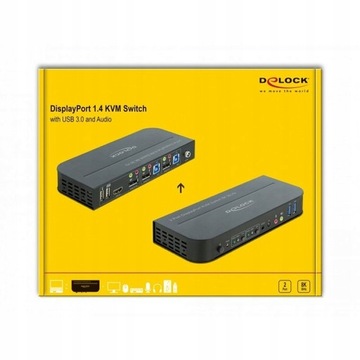 ПЕРЕКЛЮЧАТЕЛЬ 1,4 KVM РАЗБЛОКИРОВКА ПОРТ ДИСПЛЕЯ USB 8K 11482