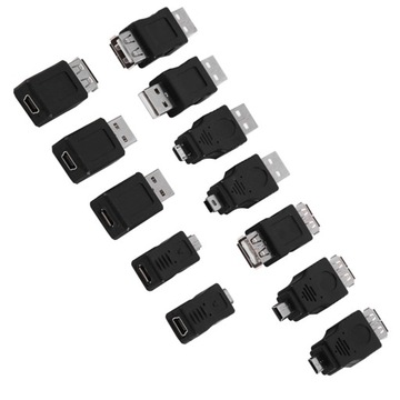 В упаковке 12 шт. USB2.0 микро/мини-папа-мама C-адаптеры-преобразователи