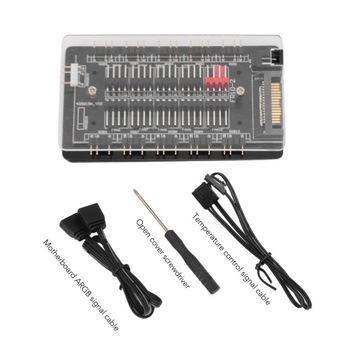 ВЕНТИЛЯТОР С АКРИЛОВЫМ КОРПУСОМ ARGB PWM, 10-КАНИЙ РАЗДЕЛИТЕЛЬ RGB5V