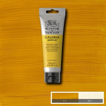 Farba akrylowa Galeria 120ml Transparent Yello 653