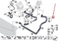 Mini paceman r61 нижний пабтрубок  радиатора 17129806991 9806991 оригинальный с Разборки, фото thumb
