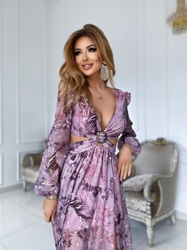ПЛАТЬЕ LILI FLOWERS, ДЛИННЫЙ ВЕРЕСК, 36 S