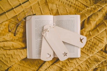 ЗАКЛАДКА-КНИГА, деревянная, декупаж, 10 шт.
