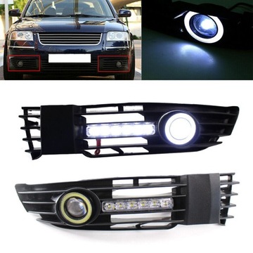 фото thumb №12, Противотуманные фары дневные w бампер решётки drl volkswagen passat b5 fl