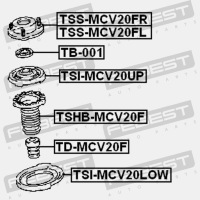 Підкладка пружини верх febest tsi-mcv20up в Україні, фото thumb