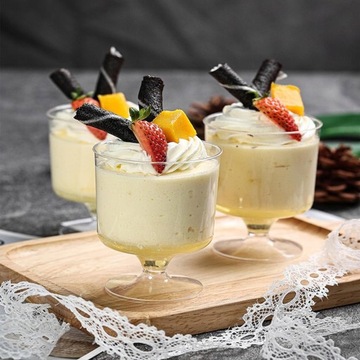 10шт КОНТЕЙНЕРЫ ЧАШКИ ДЛЯ ЗАКУСОК ДЕСЕРТЫ ДЛЯ ДЕСЕРТОВ НАПИТКИ + ЛОЖКИ