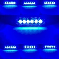 Stroboskop фара предупредительная policja straż 12/24v mocne фонарь  niebieskie Доставка, фото thumb