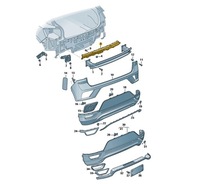 фото thumb №1, Молдинг крепёжная бампер задняя vw t-roc oe: 2ga807863a