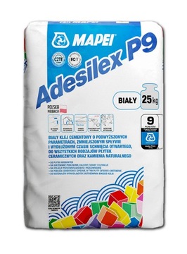 MAPEI ADESILEX P9 Клейовой раствор ПЛИТОЧНЫЙ КЛЕЙ БЕЛЫЙ УНИВЕРСАЛЬНЫЙ 25 кг