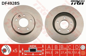 фото thumb №13, Trw диски+ тормозные колодки перед chevrolet captiva 295mm