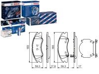 фото thumb №1, Гальмівні колодки гальмівні kia cerato 1.5d-2.0d 03.04- bosch
