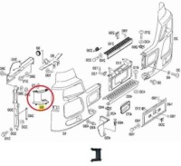 фото thumb №2, Напрямна бампера права mercedes actros mp2 mp3