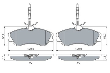 фото thumb №10, Bosch гальмівні колодки гальмівні перед peugeot 306 406 607