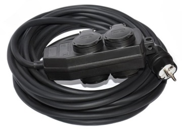 H05RR-F резиновый удлинитель 3x1,5 1м, разветвитель