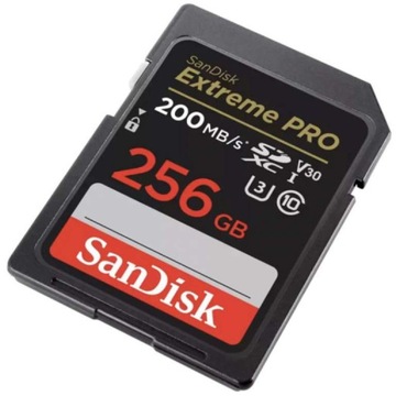Карта памяти Sandisk SDXC EXTREME PRO256 ГБ, 200 МБ