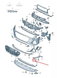 Audi e-tron ge левый передний спойлер бампера 4ke807061agru Цена, фото thumb