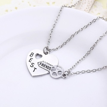 ОЖЕРЕЛЬЕ ДРУЖБА сердце ЛУЧШИЕ ДРУЗЬЯ BFF X2