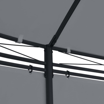 Altana z zasłonami, 520x349x255 cm, antracytowa