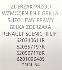 Новый оригинальный бампер перед renault scenic 3 3 xmod - 620109648s Доставка, фото thumb