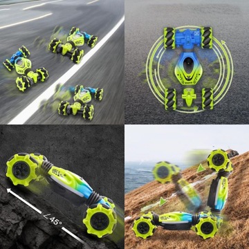 SAMOCHÓD DRIFT ZDALNIE STEROWANY 4WD RC GESTEM KASKADERSKI AUTO + PILOT