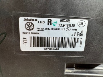 фото thumb №14, Vw t6 transporter 7e1 multivan лампа правая перед обычная h7 фара eur