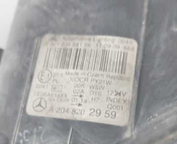 фото thumb №8, Mercedes w204 лампа передня перед ліва bi-xenon поворотний a2048202959 eu