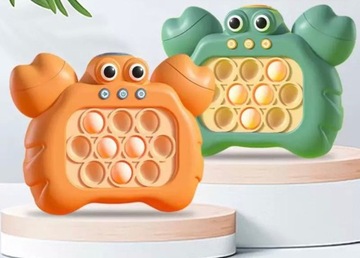 POP IT АНТИСТРЕССОВАЯ АРКАДА ЭЛЕКТРОННАЯ ИГРА ОРАНЖЕВЫЙ КРАБ