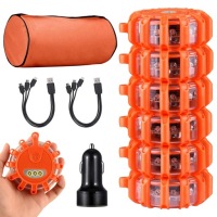 6xlampa предупредительная flara kogut stroboskop led магнит с hak na аккумулятор usb в Украине, фото thumb