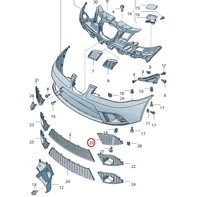 фото thumb №1, Seat ibiza st cordoba решётка вентиляционная бампера перед левая 6l6853665 9b9