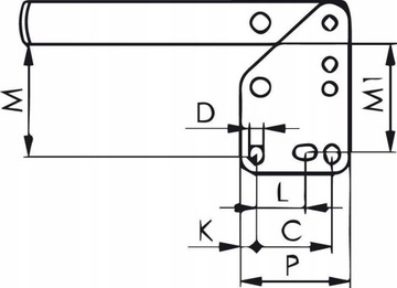 Docisk szybkomocujacy, pionowy,6802 wlk. 2 AMF