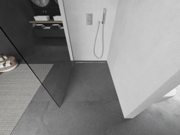 MEXEN KIOTO ŚCIANKA PRYSZNICOWA WALK-IN 105 x 200 CM NIKIEL szkło 8 mm