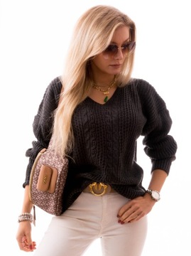 Теплый и модный ЖЕНСКИЙ СВИТЕР Oversize Косы