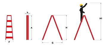 HIGHER лестница, двухсторонняя домашняя лестница, 2х4