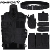 ВОЕННАЯ ТАКТИЧЕСКАЯ ЖИЛЕТКА С ПОДСУМКАМИ DOMINATOR HUSSAR PROTECTION ЧЕРНАЯ
