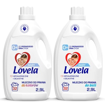 LOVELA BABY Mleczko do prania dla dzieci i niemowląt HIPOALERGICZNE 2,9l x2