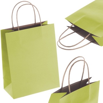 TORBA PAPIEROWA MUSZTARDOWA A5 225/80/180 25 SZT TOREBKA EKO NA PREZENT
