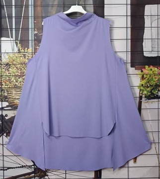 WŁOSKA TUNIKA STYL WENDY TRENDY WRZOS ASYMETRYCZNA 158C duża do 120 biust