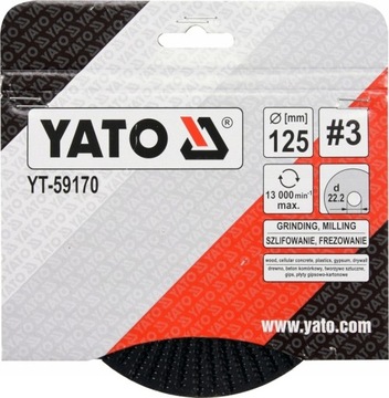 YATO YT-59170 Выпуклый рашпиль по дереву 125 мм № 3
