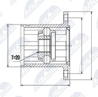 фото thumb №5, Шарнир wewnęrzny lexus rx400h 05- rx350/400 08-