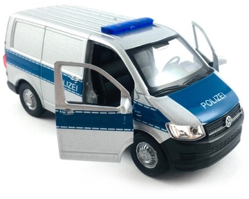 VW TRANSPORTER T6 ПОЛИЦЕЙСКИЙ ФУРГОН МОДЕЛЬ WELLY 1:34